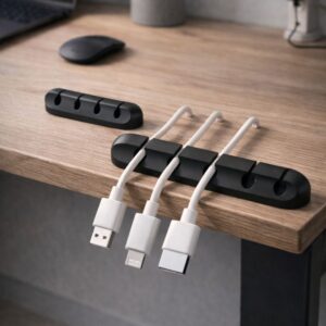 Organizador de Fios para Mesa com Fixação Adesiva