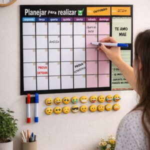 Planner de Parede Semanal e Mensal – Planejador Visual para Rotina e Produtividade
