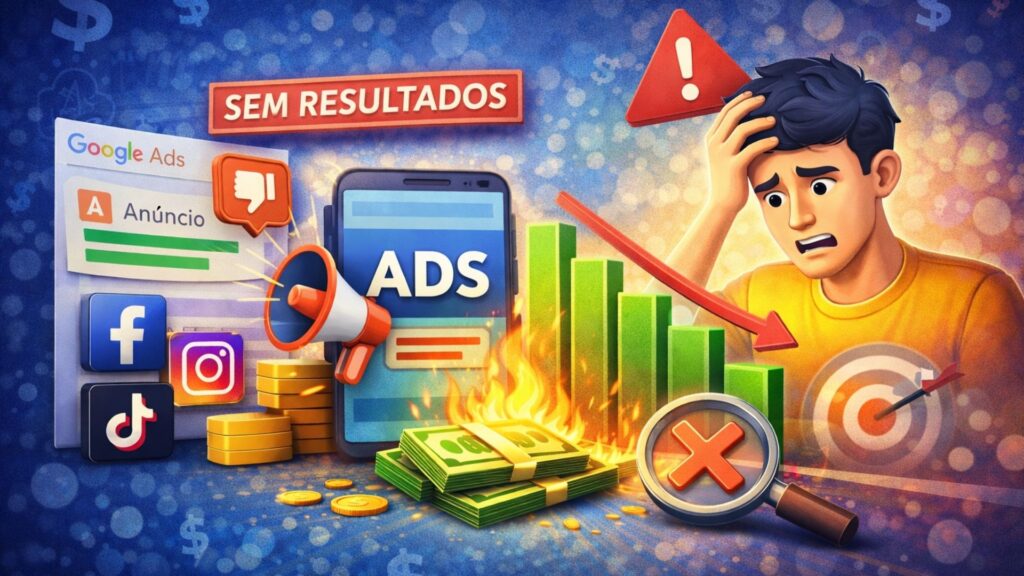 pessoa frustrada com anúncios