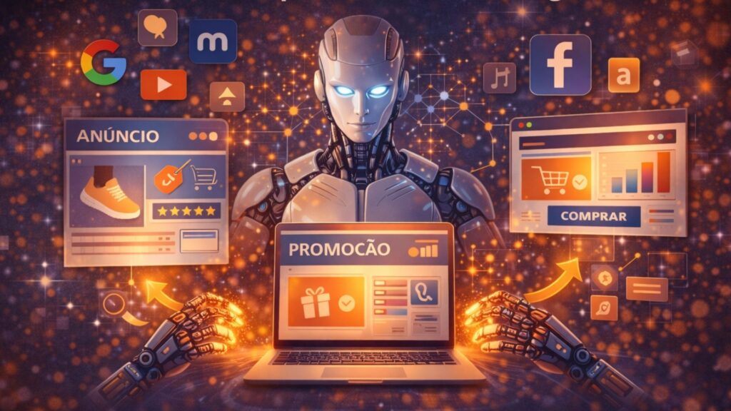 Inteligência artificial gerando campanhas publicitárias