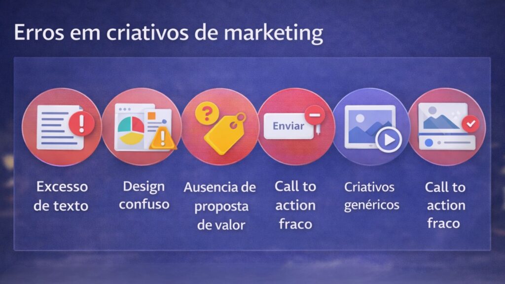 erros comuns em criativos marketing