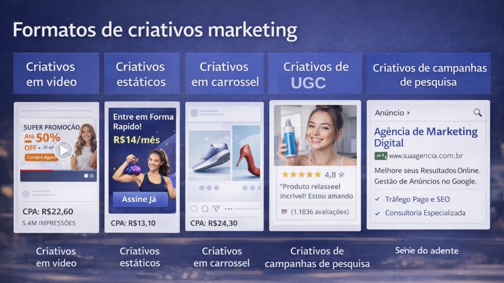 tipos de criativos para anuncios